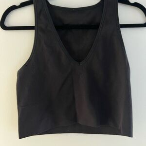 Athleta v neck ribbed crop tank